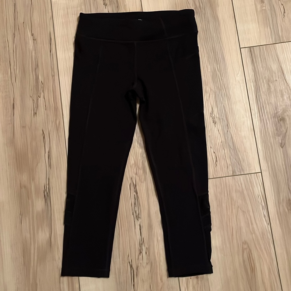 Athleta girls leggings with mesh detail